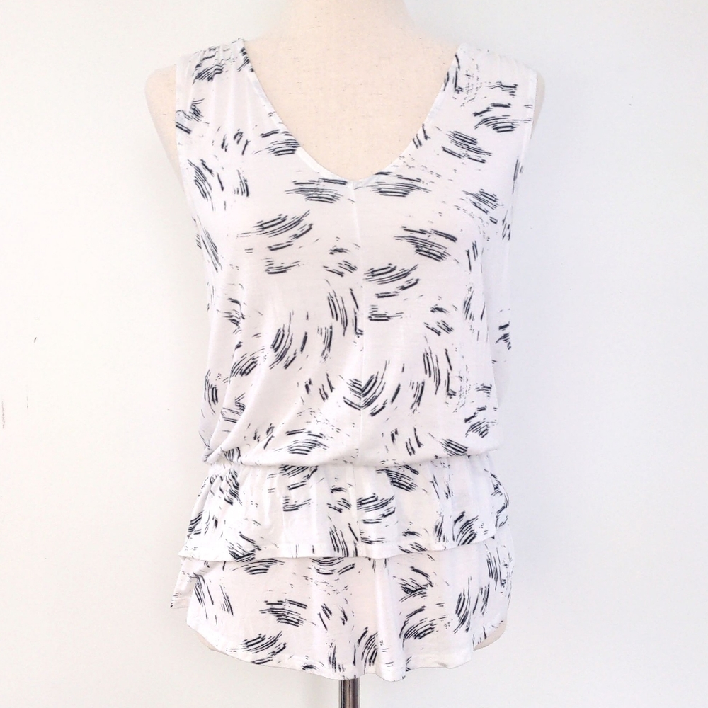Apt. 9 Black & White Layered Top